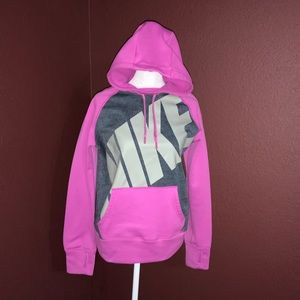 Pink and Gray Nike Hoodie